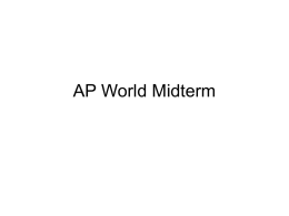AP World Midterm