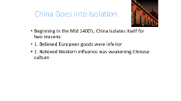 China Goes into Isolation