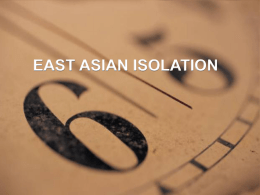 East Asian Isolation