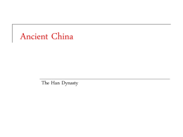 Ancient China - Good Shepherd School