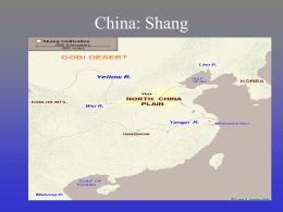 China: Shang on the Hwang