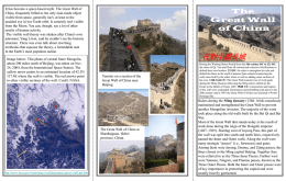 The Great Wall of China Handout
