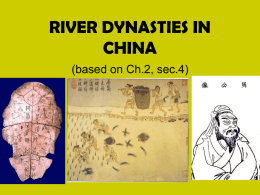 RIVER DYNASTIES IN CHINA