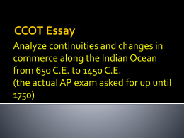 CCOT Essay