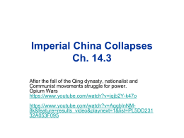 Imperial China Collapses Ch. 14.3