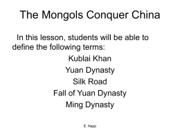 The Mongols Conquer China - White Plains Public Schools