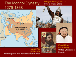 The Qing (Manchu) Dynasty (1644