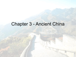 Chapter 3 - Ancient China