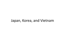 Japan, Korea, and Vietnam Lecture