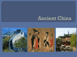 Ancient China - October 26th