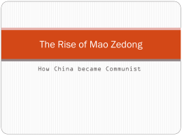 The Rise of Mao Zedong