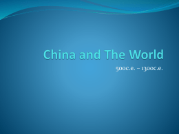 Ch_8 _B_ - China _ the World _ East Asian