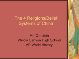 The 4 Religions/Belief Systems of China