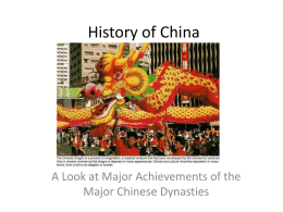HISTORY OF CHINA
