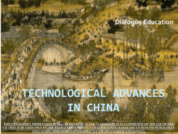 Technological advances in China