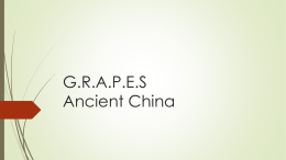 GRAPES Ancient China