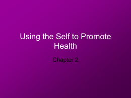 Using the Self to Promote Health