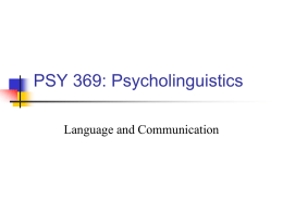 lecture 2 - Illinois State University Department of Psychology