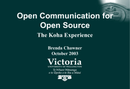Open Communication for Open Source