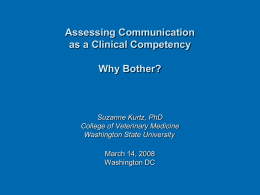 assessing communication as a clinical competency