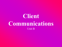 Client Communications