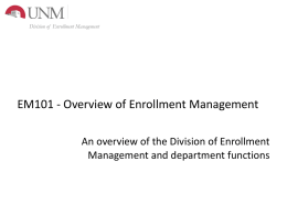 EM101_Overview - University of New Mexico