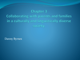 Chapter 3 Collaborating with parents and families in a culturally and