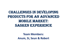 Sasken Experience - PMGT428TeamProject