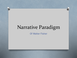 Narrative Paradigm - Alec R. Hosterman
