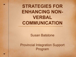 strategies for enhancing non-verbal communication