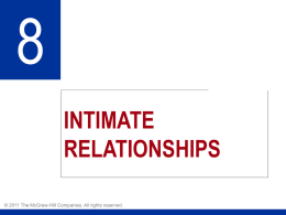 Chapter 8 – Intimate Relationships