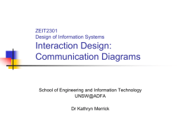 Communication diagrams - School of Engineering and Information