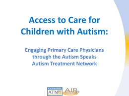 Autism Speaks Autism Treatment Network