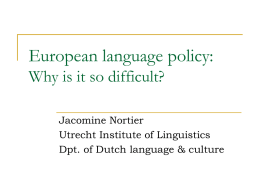 European language policy?
