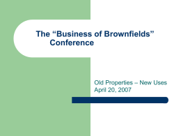 The Business of Brownfields