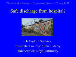 Safe discharge from hospital?