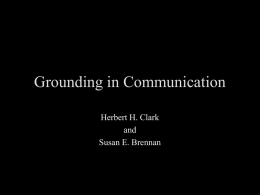 Grounding in Communication