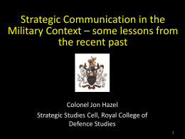 Introduction to Strategy and Conflict Phase