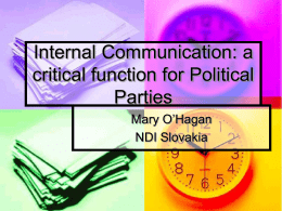 Internal Communication: a critical function for Political