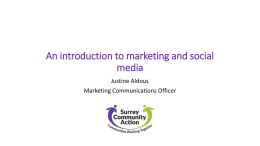 An introduction to marketing and social media