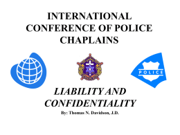 INTERNATIONAL CONFERENCE OF POLICE CHAPLIANS