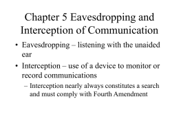 Chapter 5 Eavesdropping and Interception of Communication