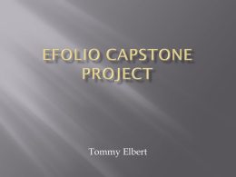 Efolio capstone project