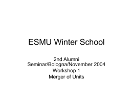 ESMU Winter School