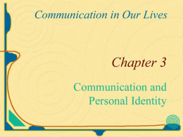 Communication and Personal Identity