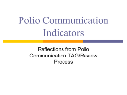 Polio Communication Indicators