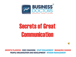 Secrets of Great Communication