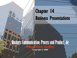 Chapter 14 Business Presentations