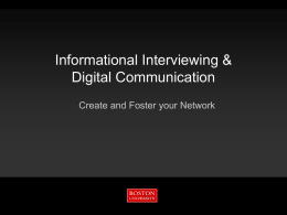 Informational Interviewing-Digital Communication