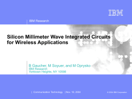 Initial Millimeter-Wave Low Noise Amplifier Results from